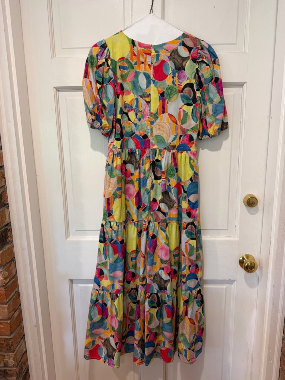 TCEC Multicolor Circle-Print Tiered Maxi Dress - Picture 3 of 9